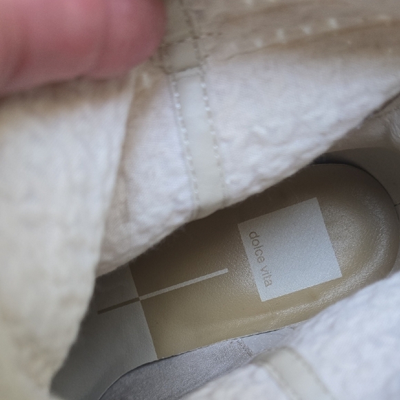 Dolce Vita Cream Woven Heeled Boots - Picture 2 of 11